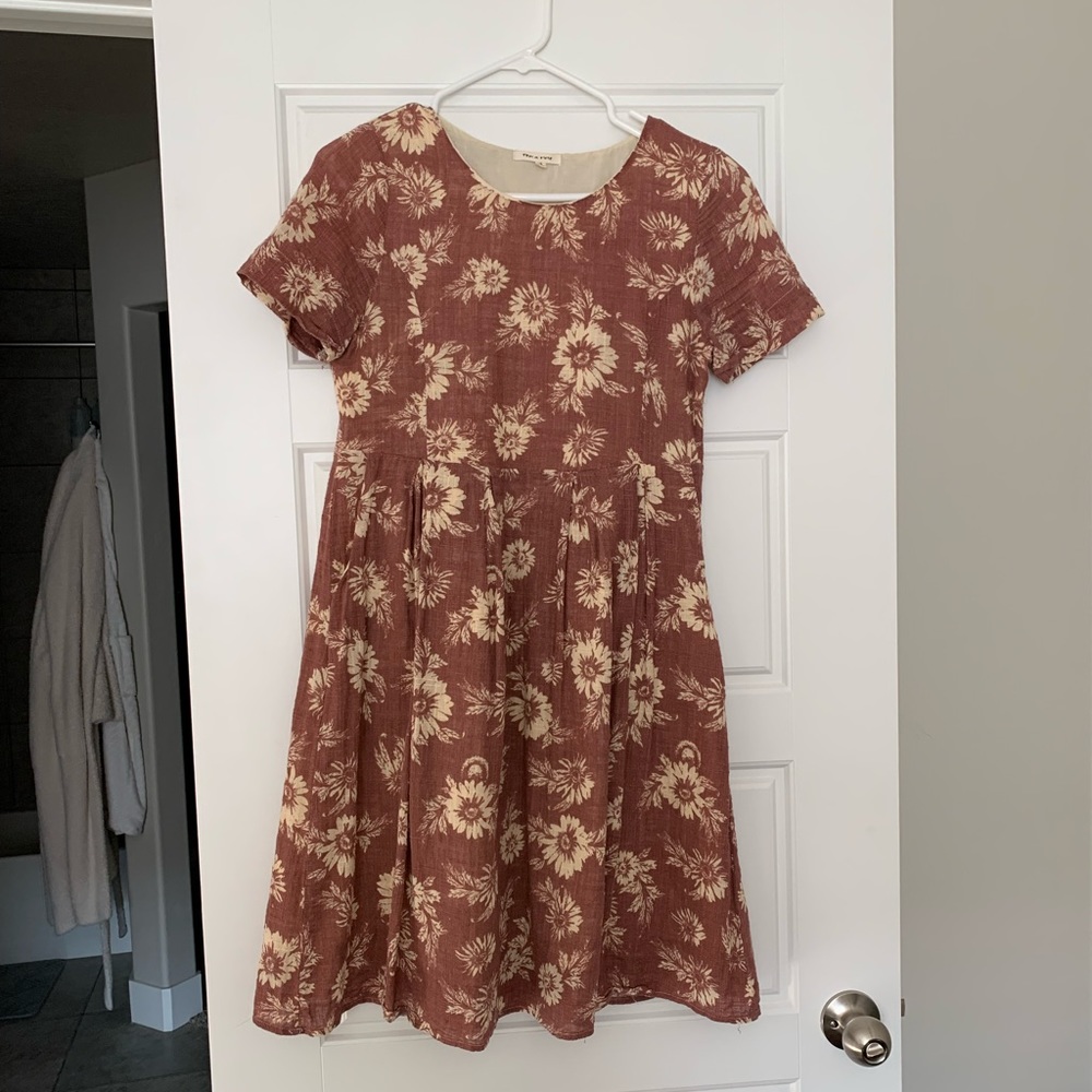 Floral dusty rose dress